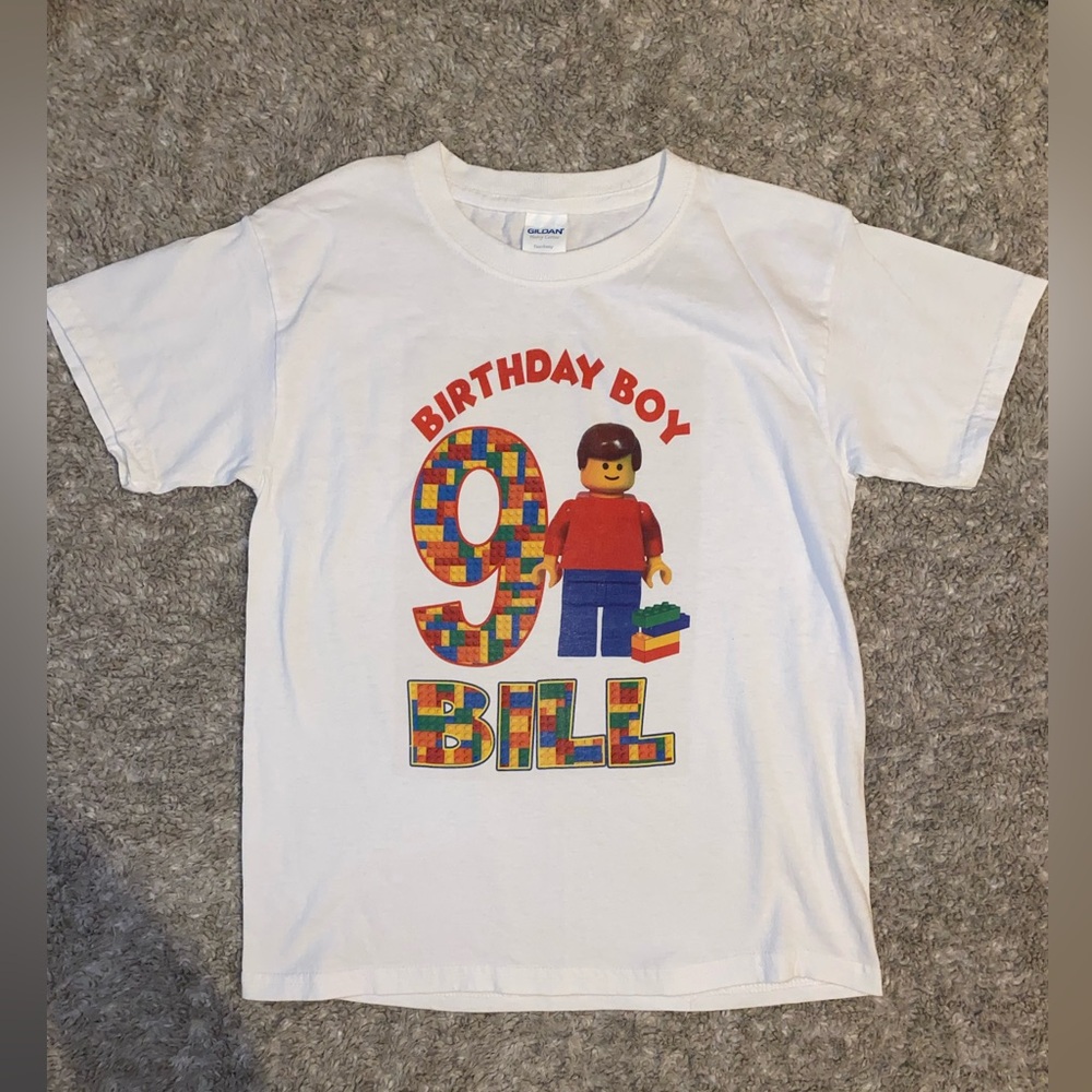 Boys "Bill" Lego 9th Birthday Tee- small
